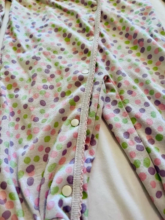 miniwear Pink Polka Dot Butterfly Footed One-Piece - Picture 6 of 7